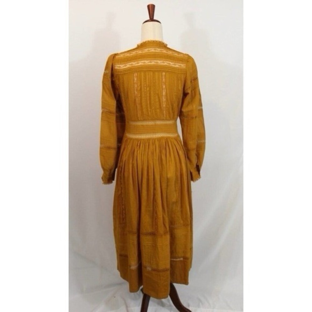 Women’s Long Sleeve Midi Dress in Burnt Orange - Picture 3 of 15